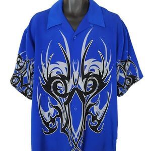 Dragonfly Tribal Shirt Mens Size XL Vintage Y2K All Over Print Streetwear Camp